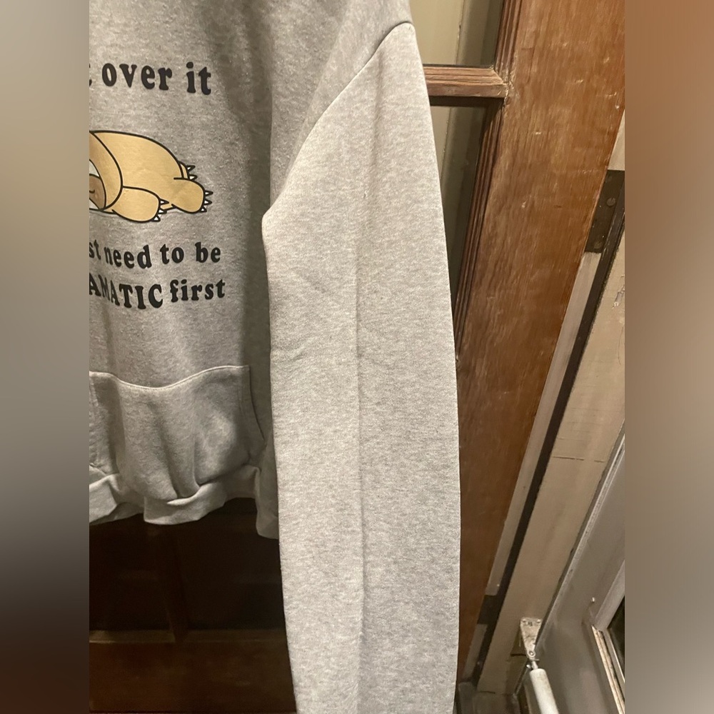 Women's Gray Hoodie - Sloth - Picture 7 of 8
